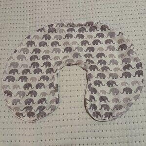 BOPPY slipcover gray/white gingham & elephants